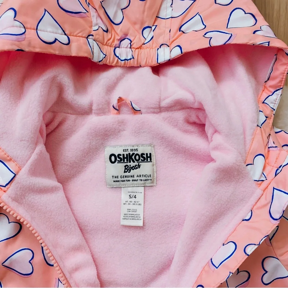 OshKosh jacket with hearts, size 4